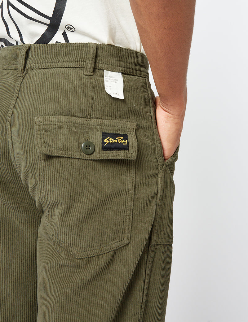 Stan Ray Fat Pant (Loose/Cord) - Olive Green