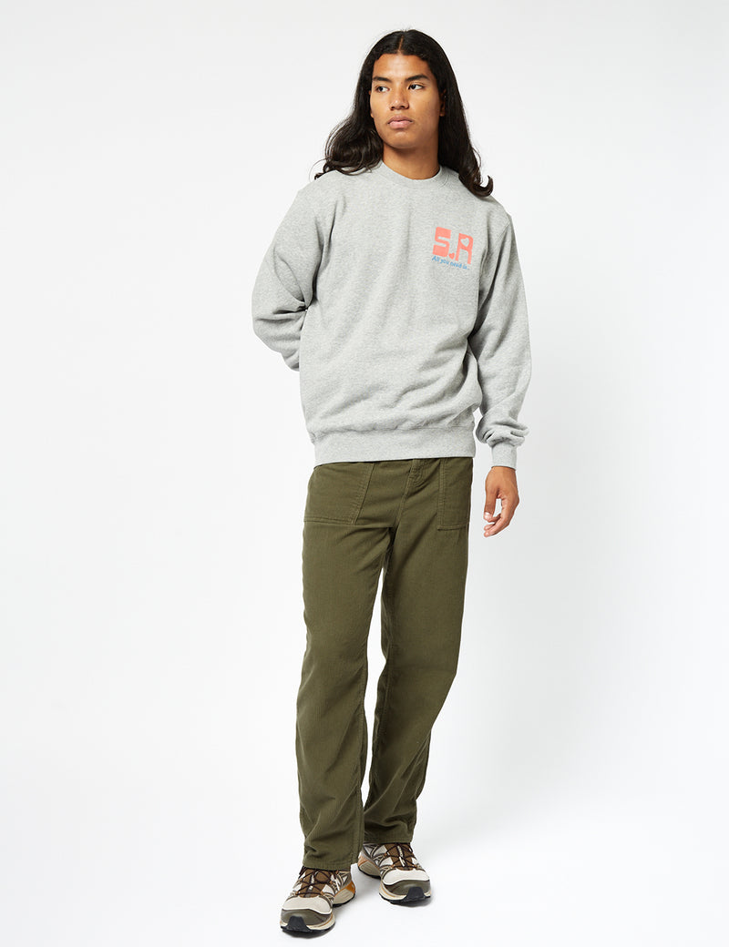 Stan Ray Fat Pant (Loose/Cord) - Olive Green