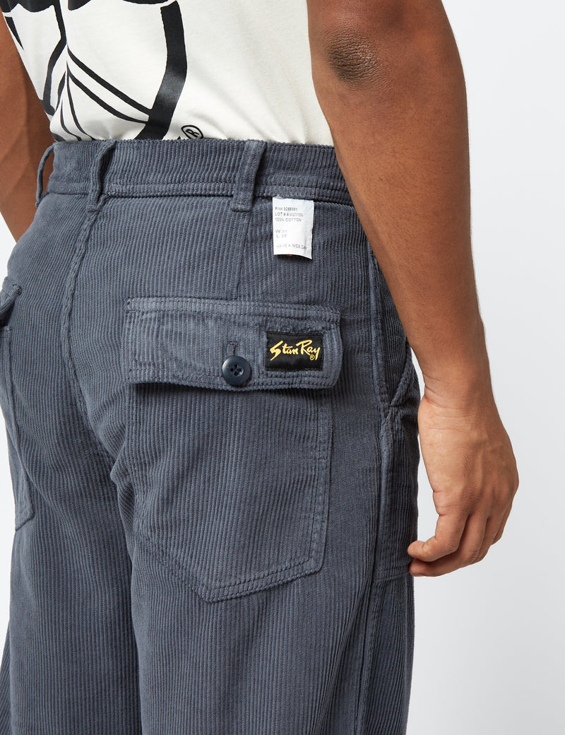 Stan Ray Fat Pant (Loose/Cord) - Navy Blue