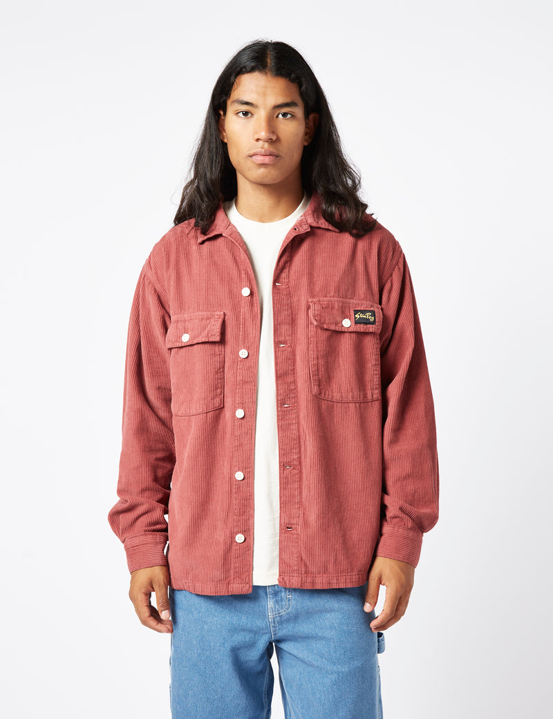 Stan Ray CPO Shirt (Cord) - Cranberry Red