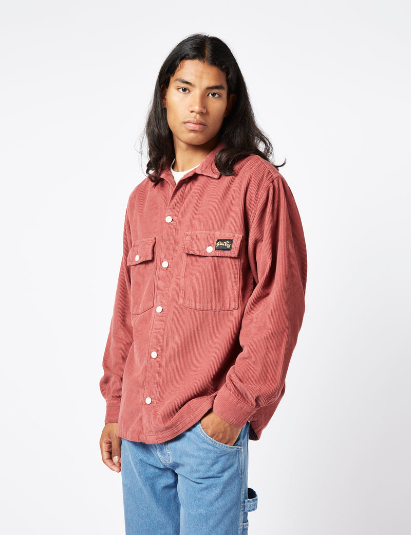 Stan Ray CPO Shirt (Cord) - Cranberry Red