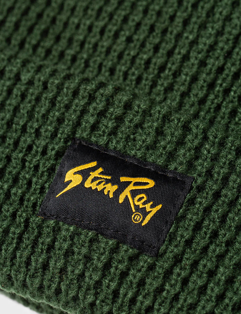 Stan Ray Waffle Knit Beanie - Pine Green