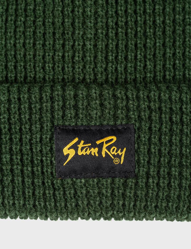 Stan Ray Waffle Knit Beanie - Pine Green
