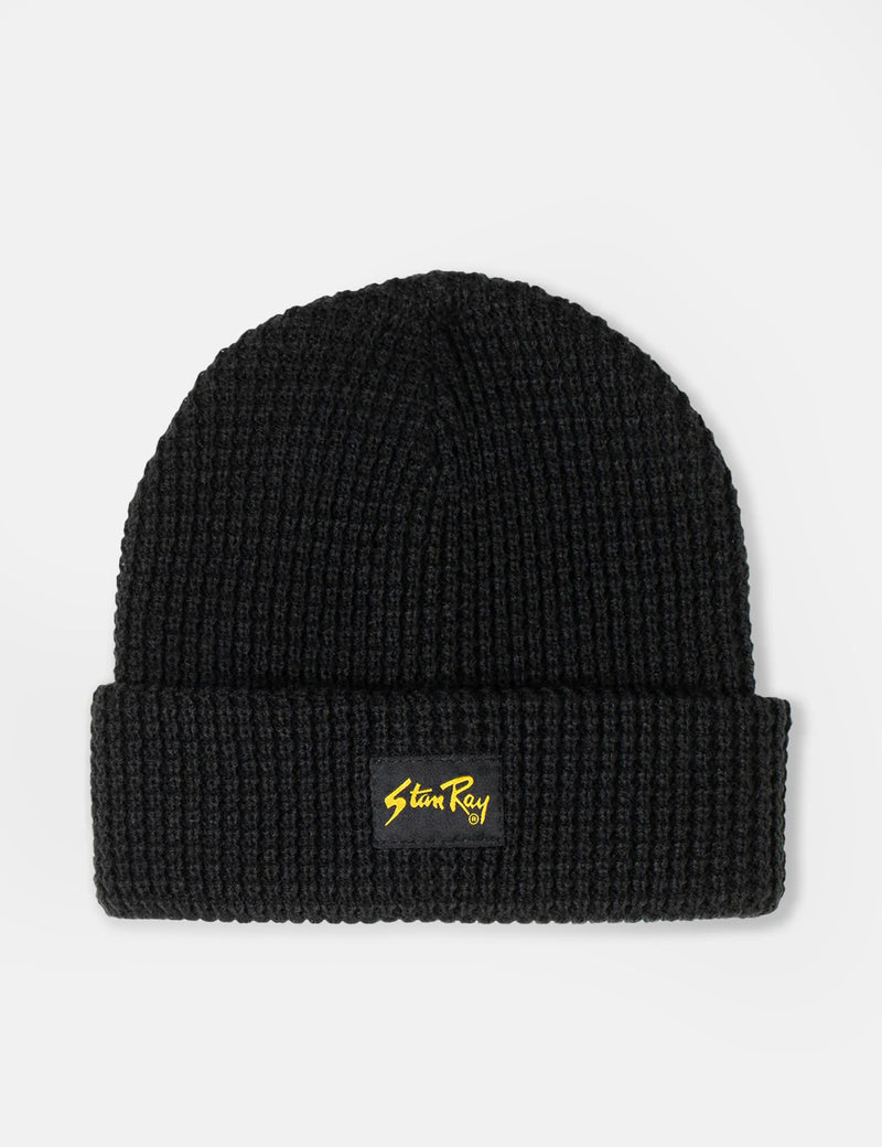 Stan Ray Waffle Knit Beanie - Black