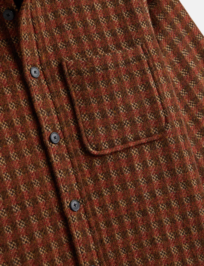 Portuguese Flannel Merino Tweed Shirt - Brown