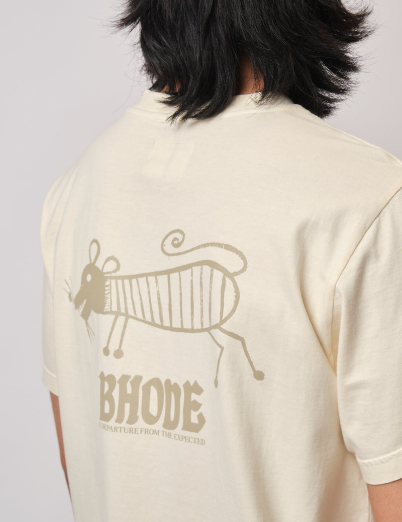 Bhode Stray Dogs Pigment Dyed T-Shirt - Natural