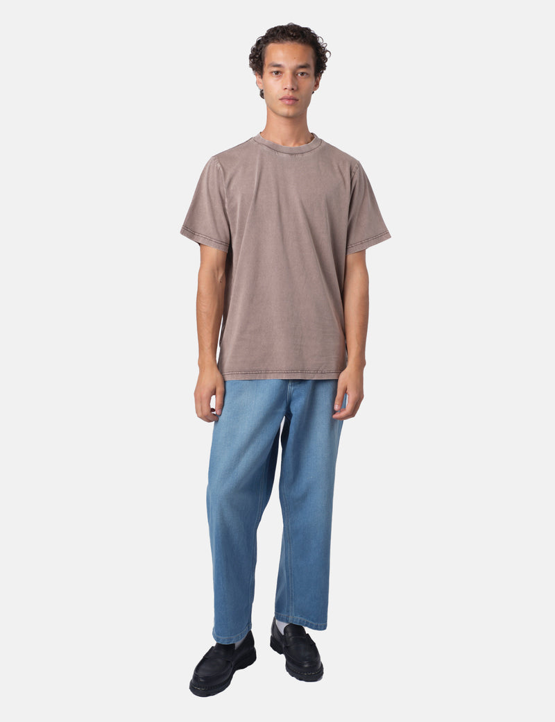 Bhode Tamil Eye Pigment Dyed T-Shirt - Used Grey