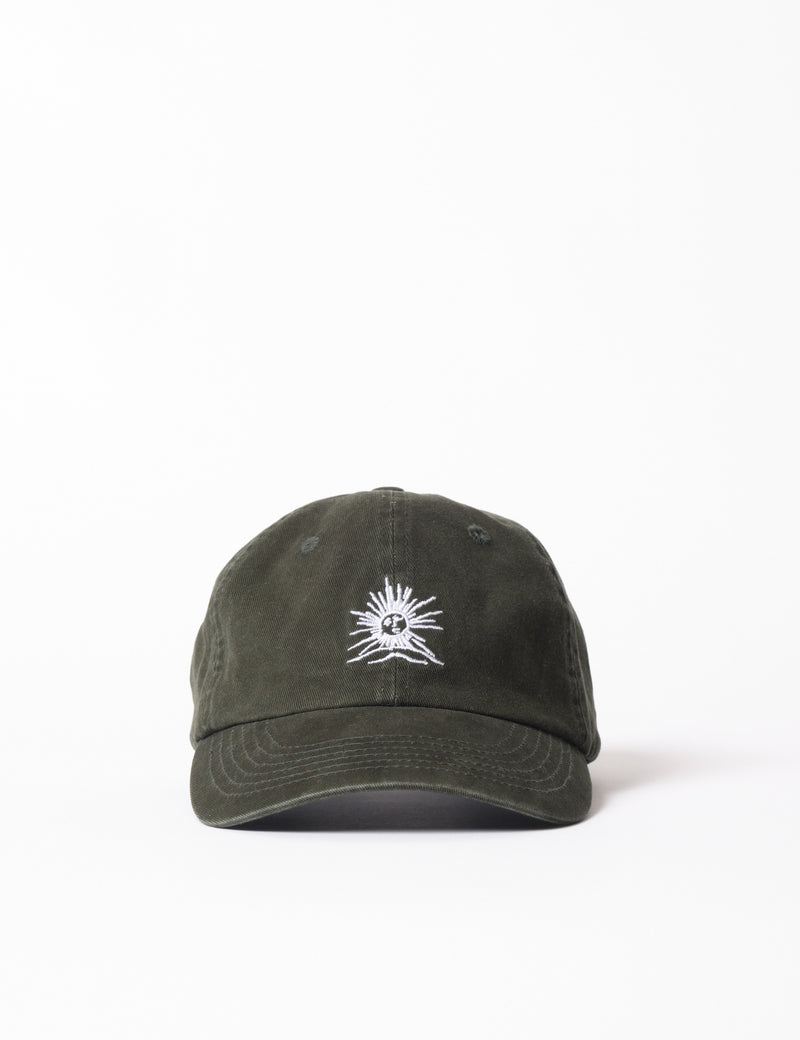 Bhode Mên-an-Tol Sun Cap - Forest Green/Ecru