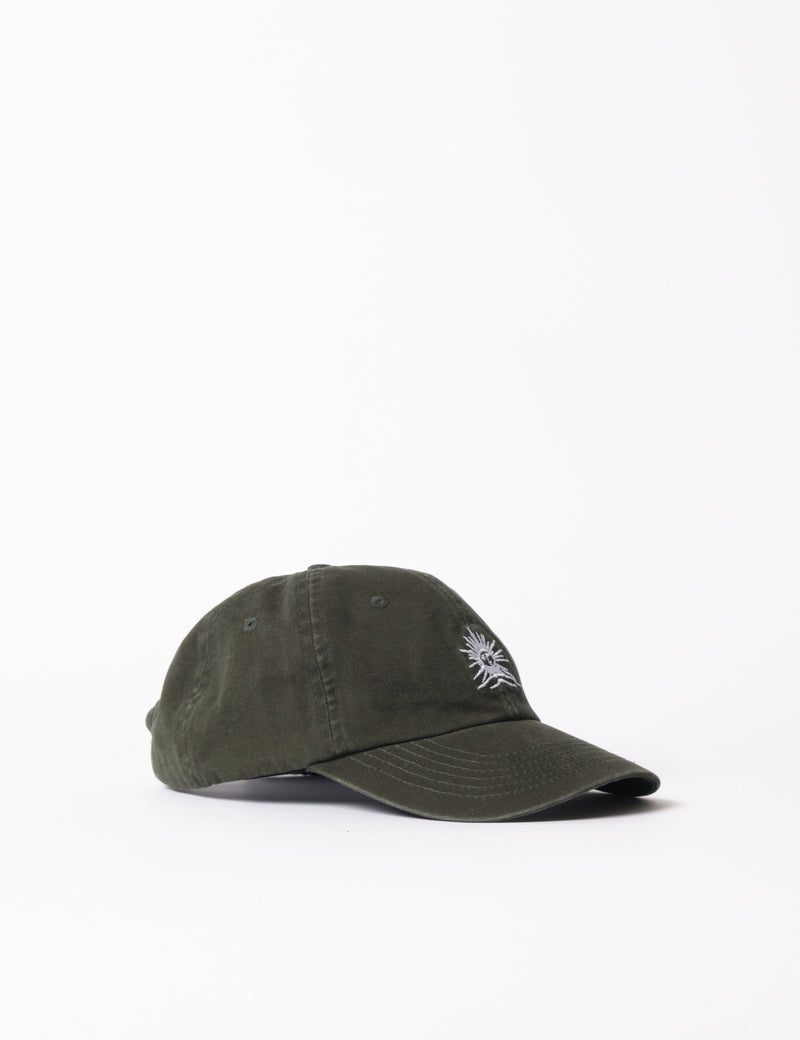 Bhode Mên-an-Tol Sun Cap - Forest Green/Ecru