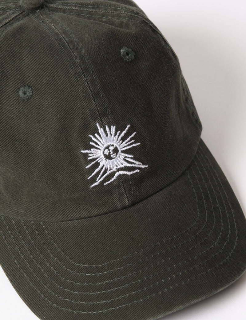 Bhode Mên-an-Tol Sun Cap - Forest Green/Ecru