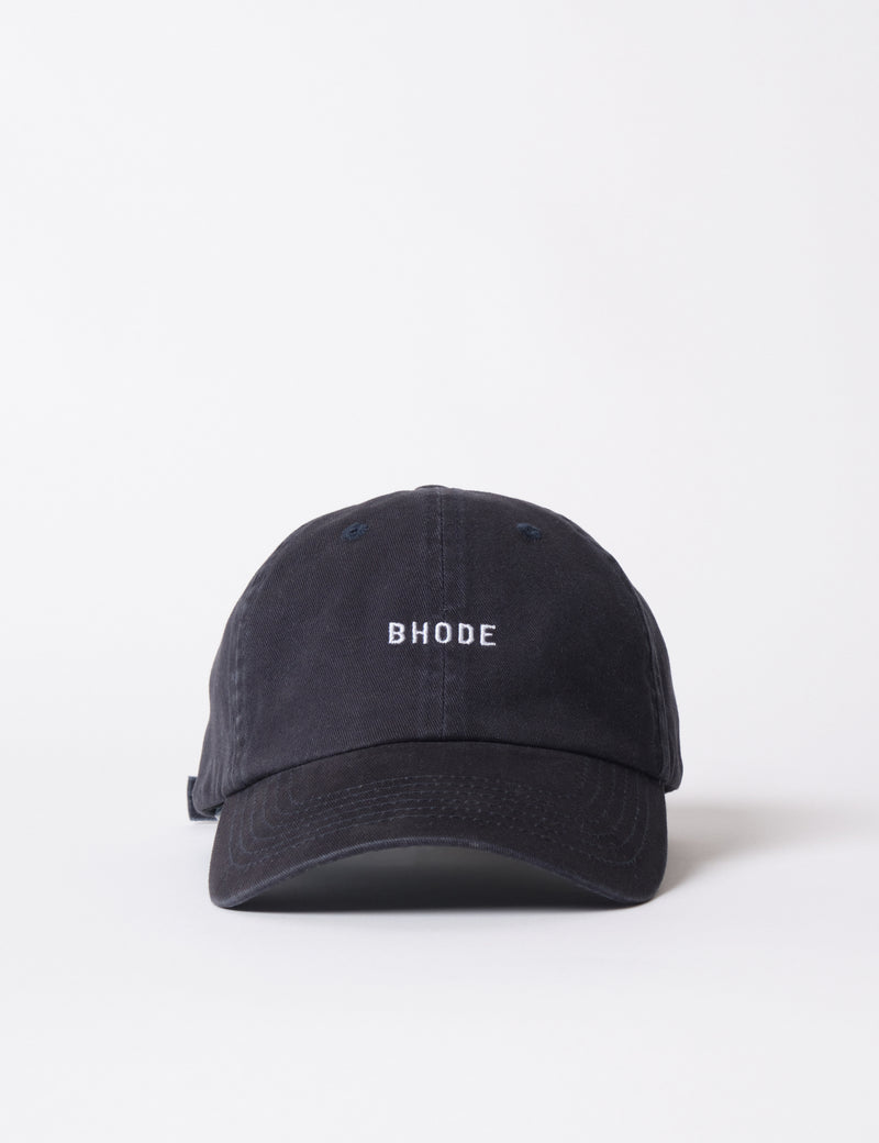 Bhode Washed 6-Panel Cap - Black