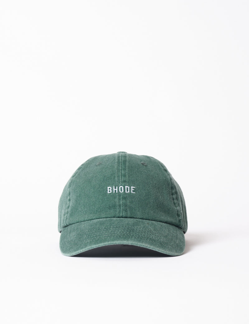 Bhode Washed 6-Panel Cap - Forest Green
