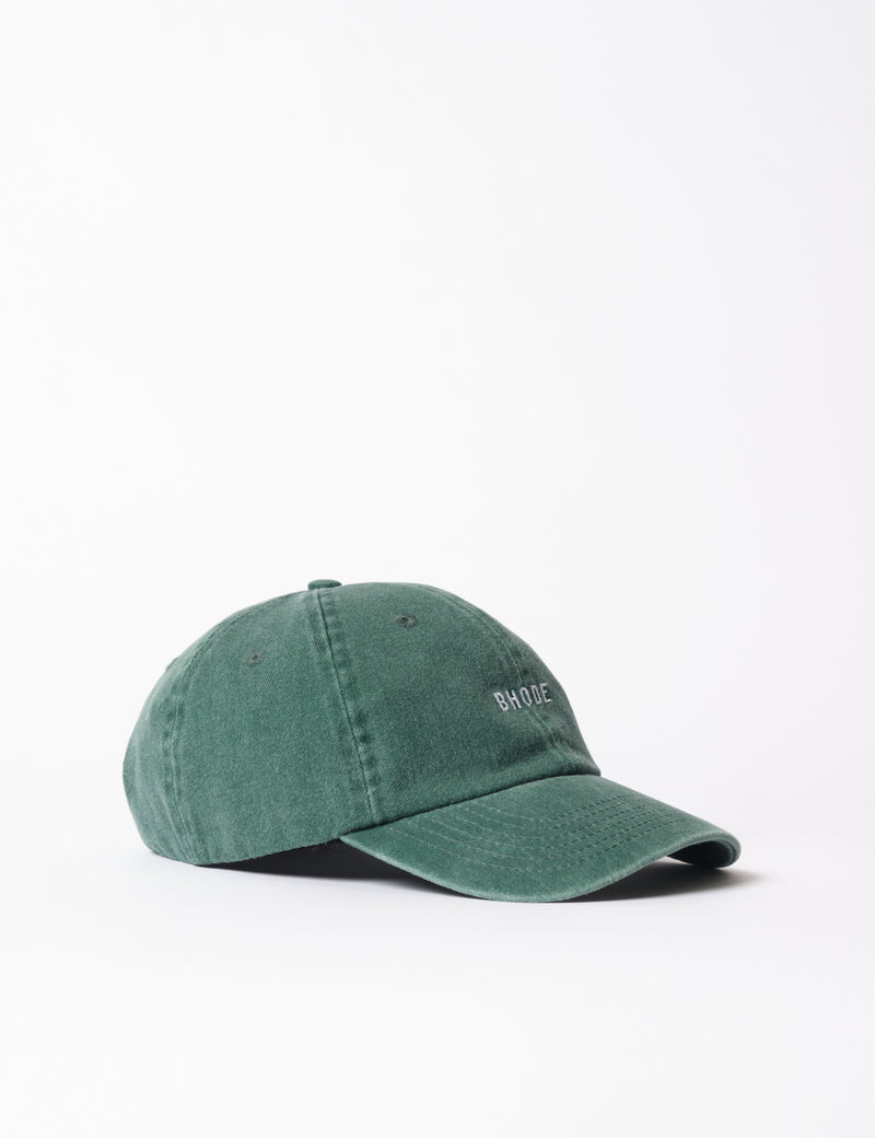 Bhode Washed 6-Panel Cap - Forest Green