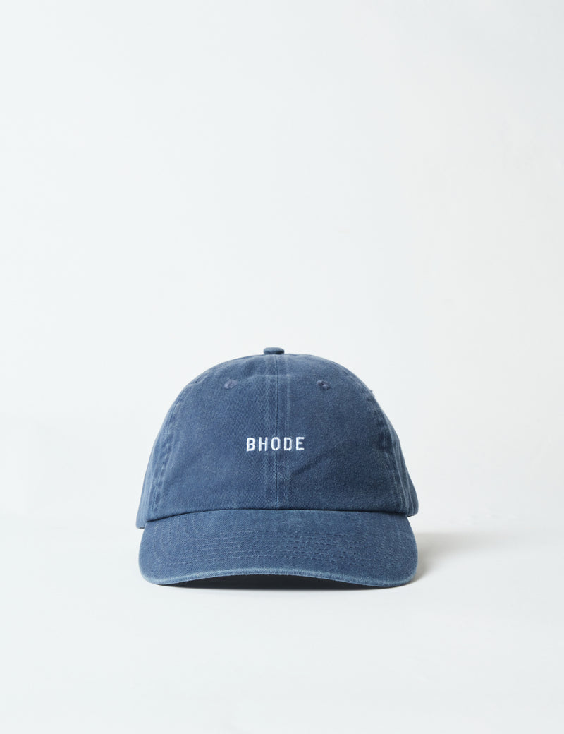 Bhode Washed 6-Panel Cap - Navy Blue