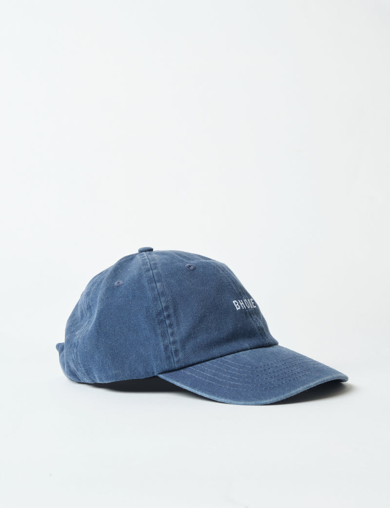 Bhode Washed 6-Panel Cap - Navy Blue