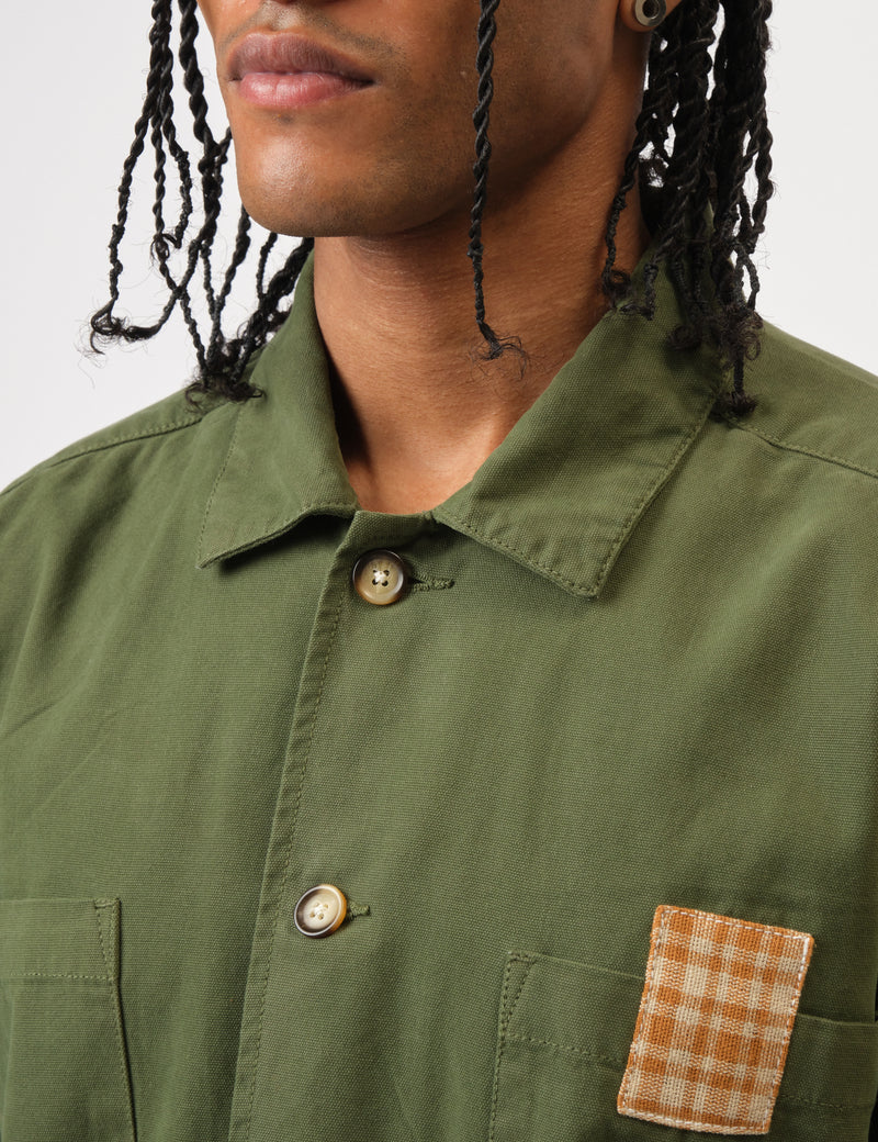 Bhode Hunting Overshirt (Patchwork) - Ever Green
