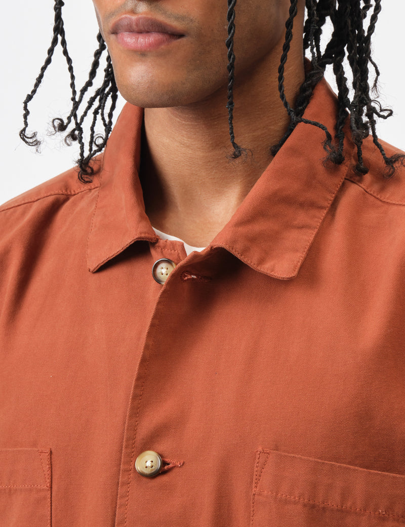 Bhode Hunting Overshirt Twill (Patchwork) - Rust