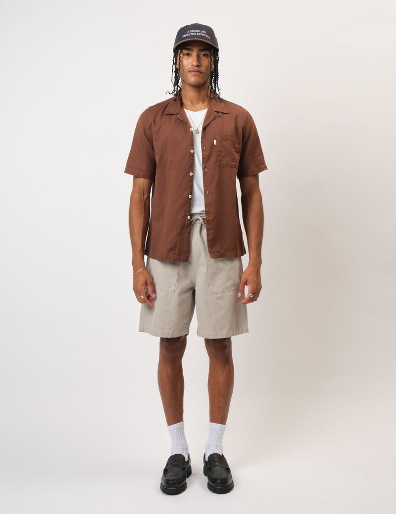 Bhode Fatigue Shorts (Duck Canvas) - Cornish Stone