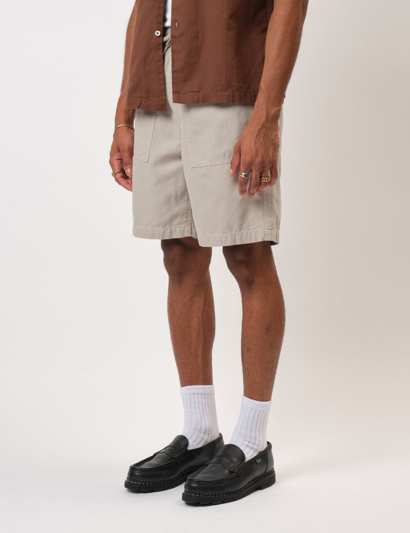 Bhode Fatigue Shorts (Duck Canvas) - Cornish Stone