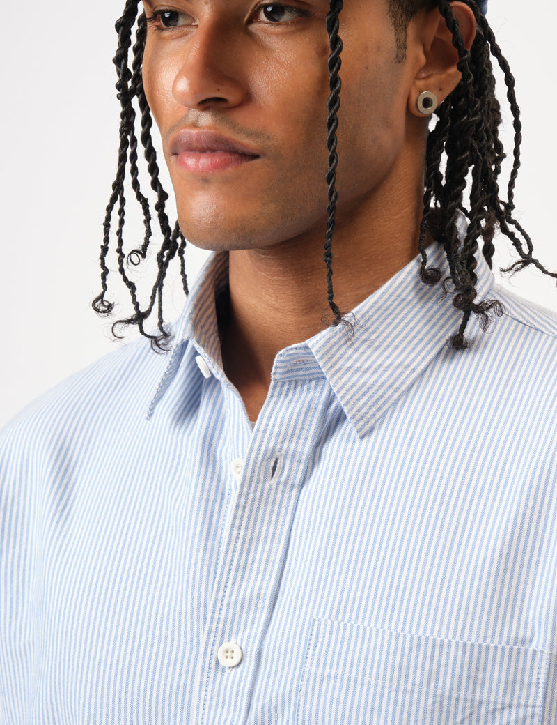 Bhode Box Oxford Shirt - White/Blue