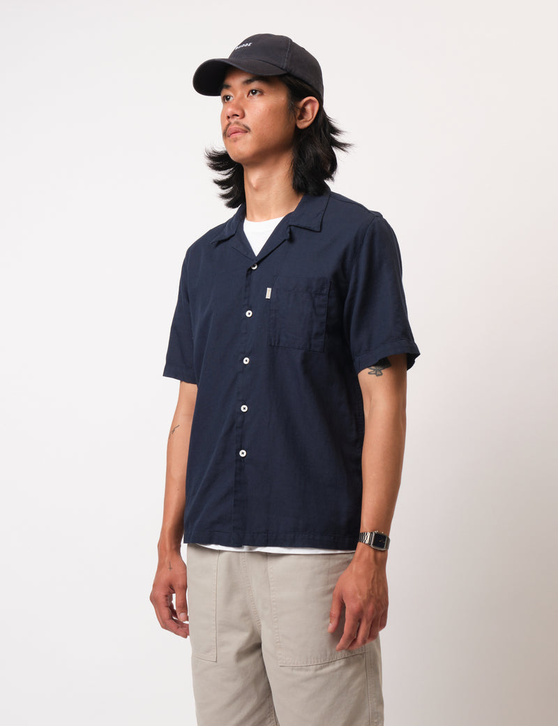 トップス THE SHISHIKUI open collar / NAVY THE SHISHIKUI open collar / NAVY