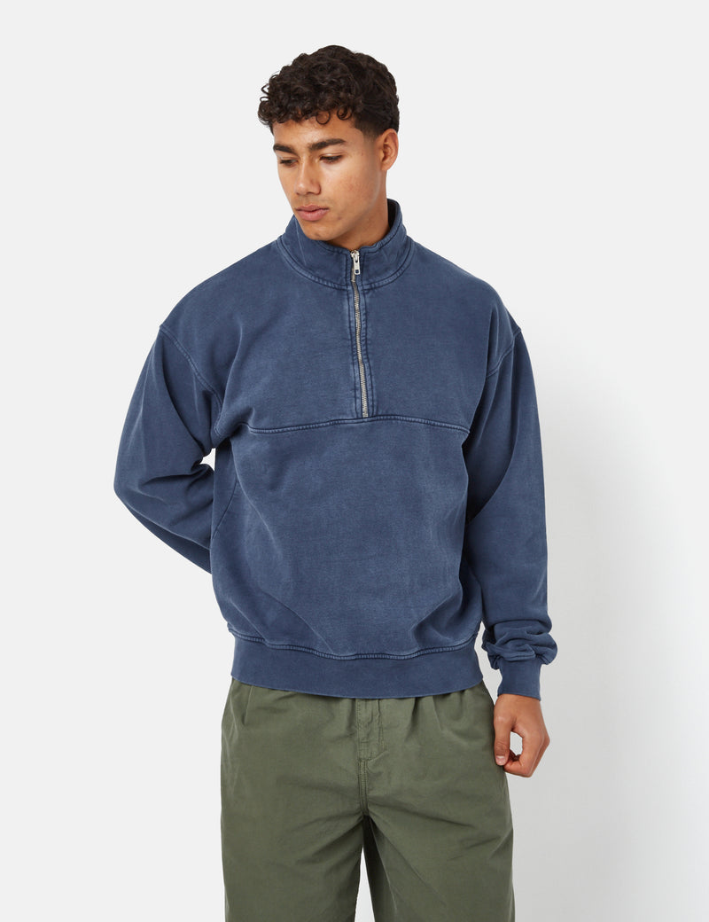 Colorful Standard Quarter Zip Pullover (Organic) - Neptune Blue