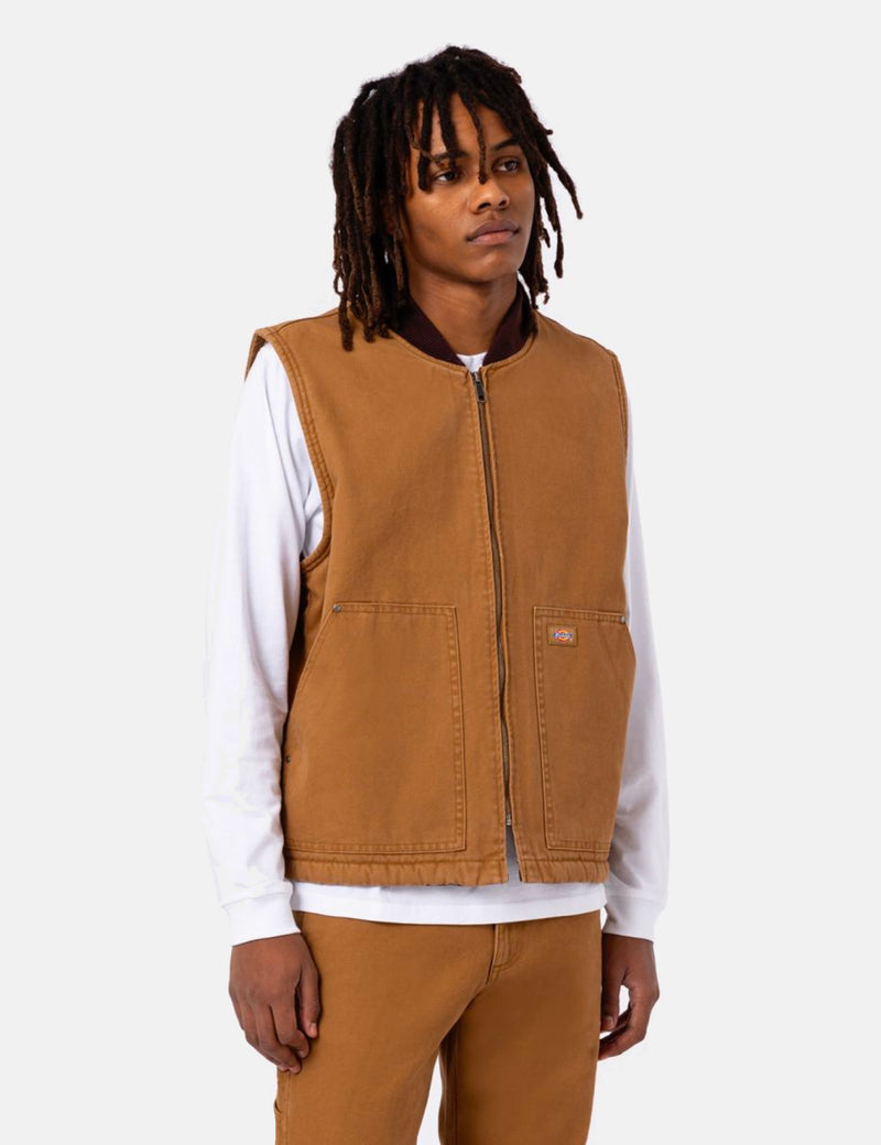 Dickies Duck Canvas Vest (Insulated) - Brown