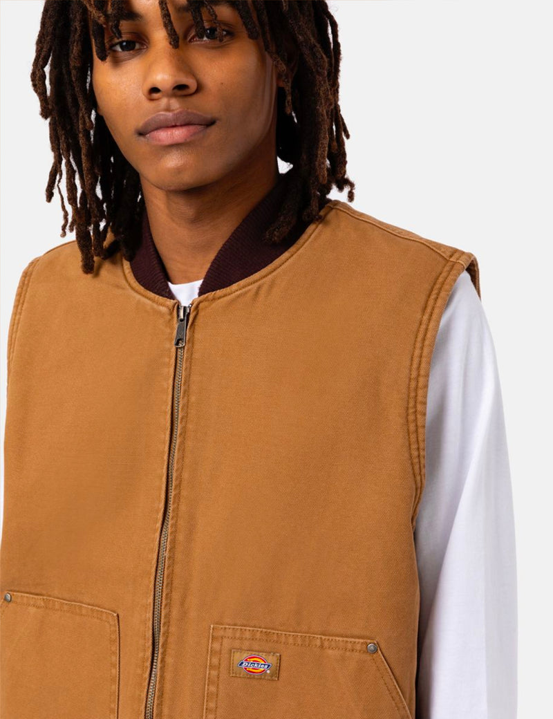 Dickies Duck Canvas Vest (Insulated) - Brown