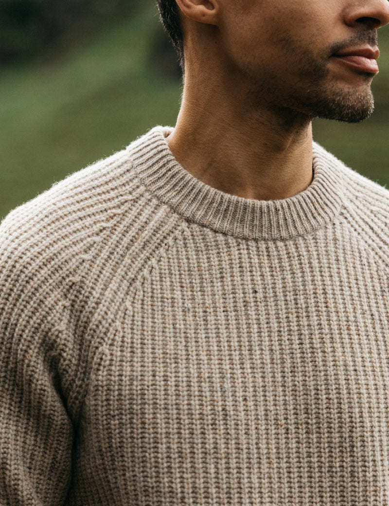 Finisterre Mora Jumper (Wool Mix) - Oatmeal