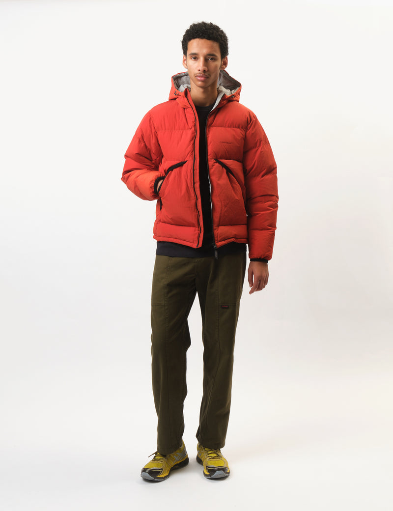 Gramicci Down Puffer Hooded Jacket - Burnt Red