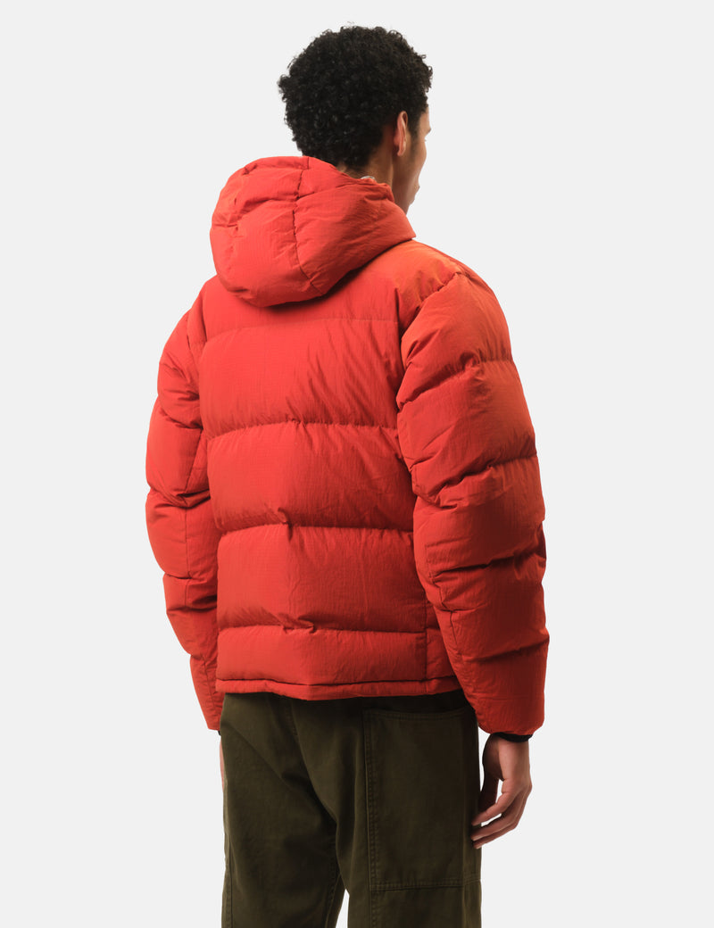 Gramicci Down Puffer Hooded Jacket - Burnt Red