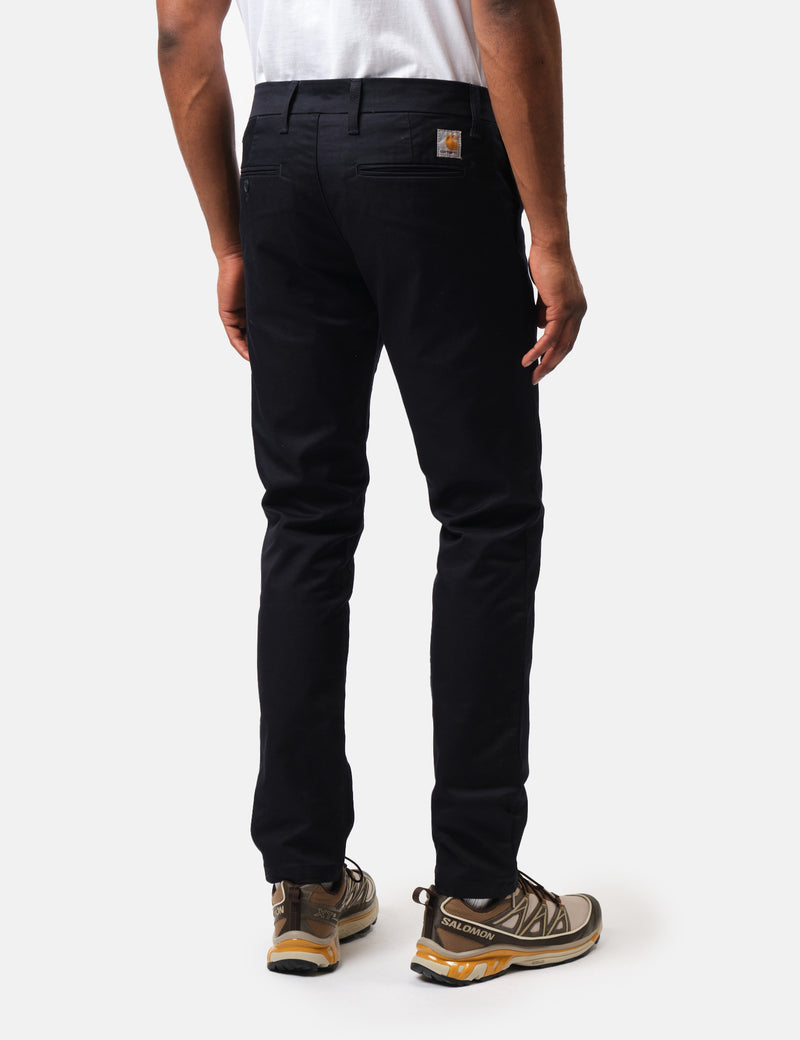 Pantalon Chino Carhartt-WIP Sid (Slim) - Bleu Marine Foncé