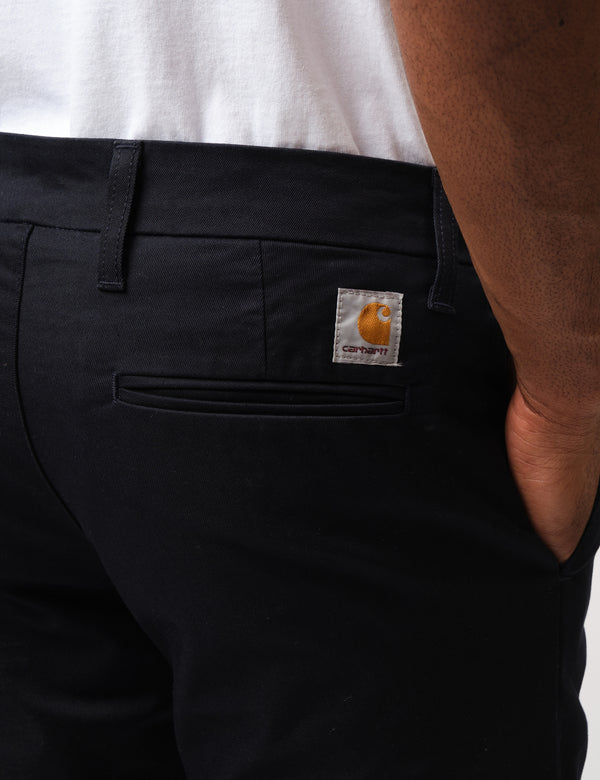 Pantalon Chino Carhartt-WIP Sid (Slim) - Bleu Marine Foncé