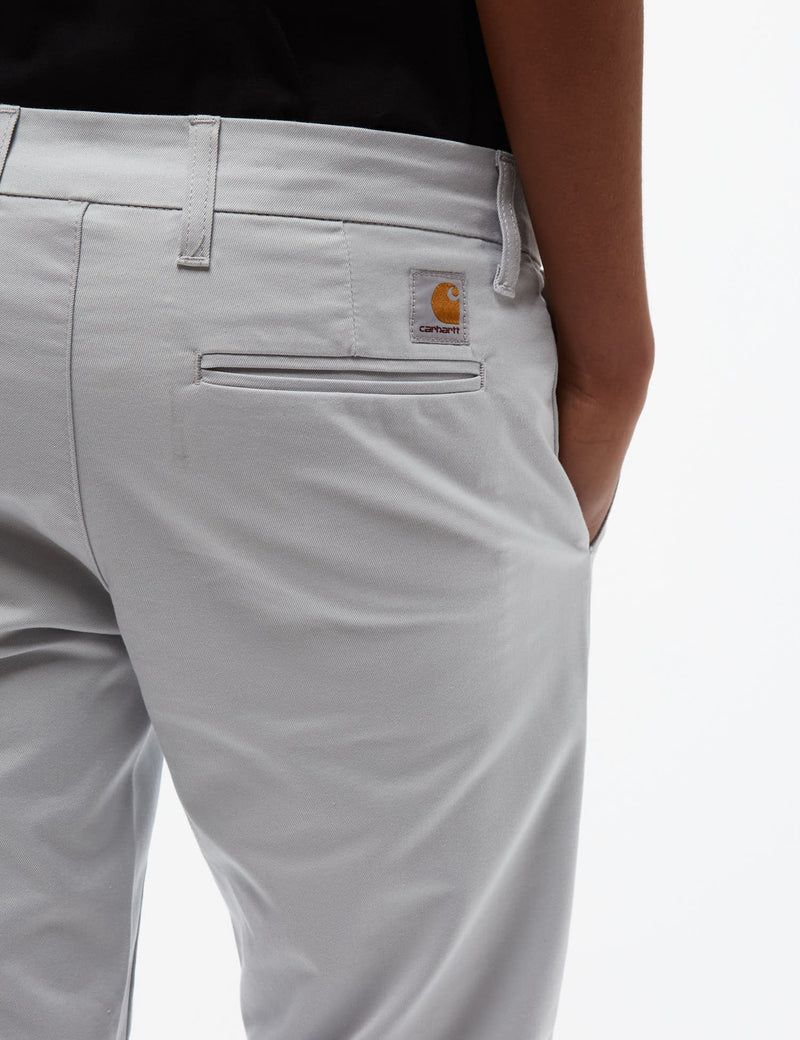Carhartt-WIP Sid Pant Chino Trousers - Sonic Silver Grey