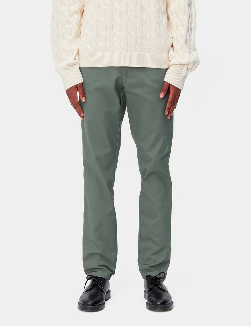 Carhartt-WIP Sid Pant Chino Trousers - Park Green Rinsed