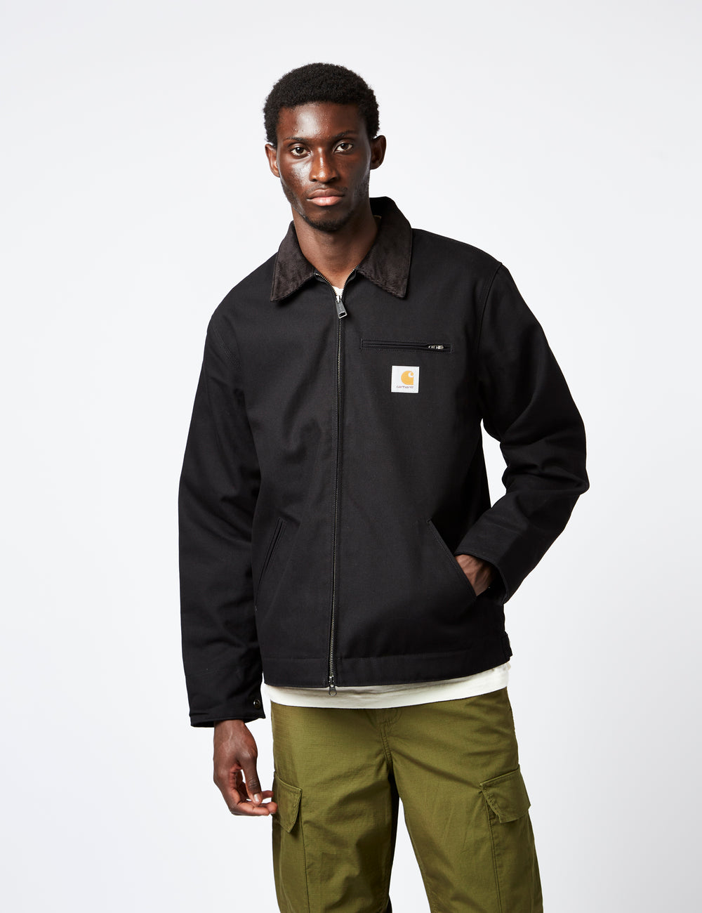 Carhartt WIP DETROIT JACKET - Tunn jacka - black / black aged