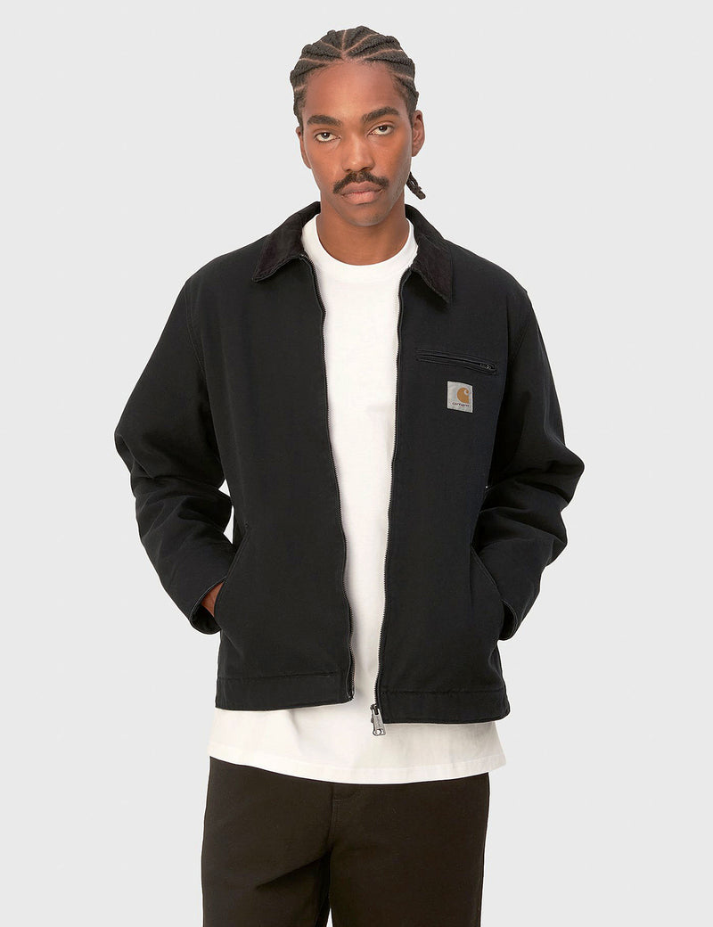 Carhartt-WIP Detroit Jacket (Heavy Stone Wash) - Black/Black