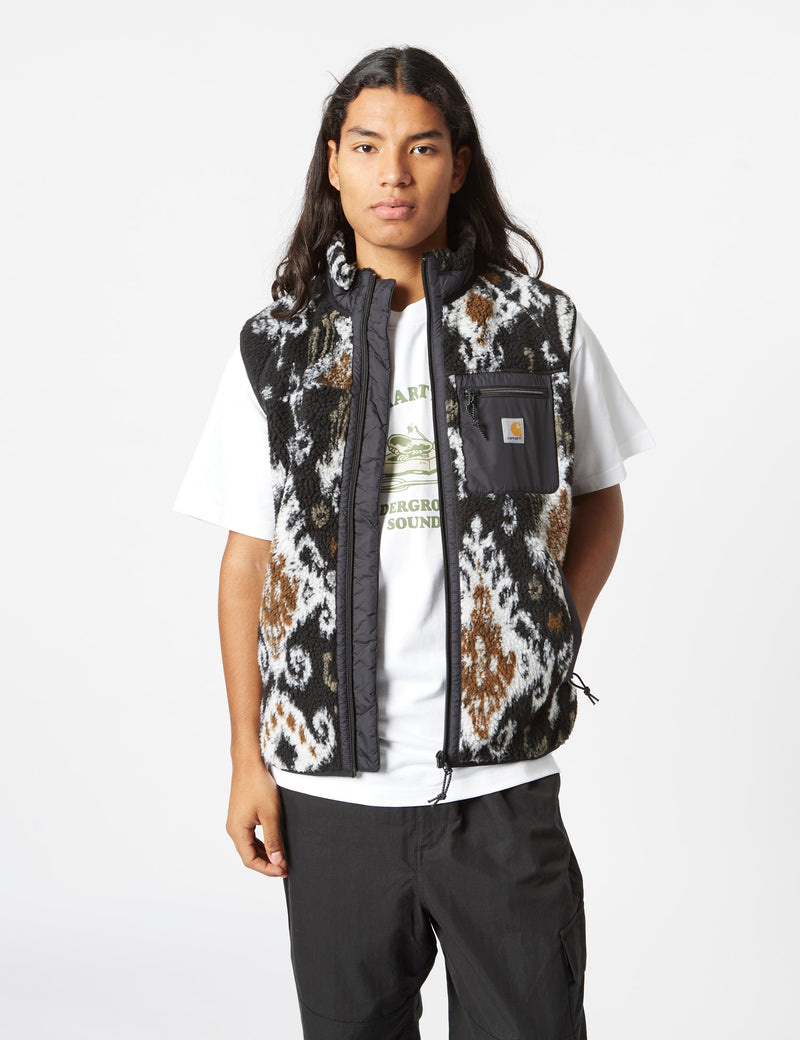 Carhartt-WIP Prentis Vest Fleece Liner (Baru Jacquard) - Black