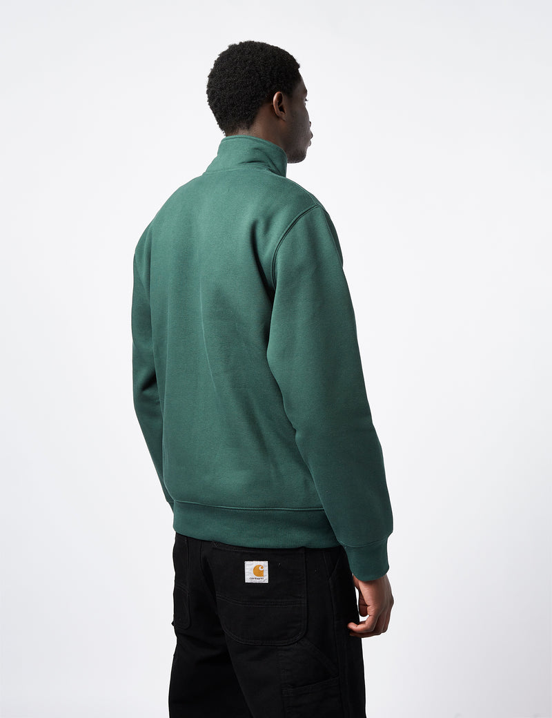 Carhartt-WIP Chase Neck Zip Sweatshirt - Discovery Green