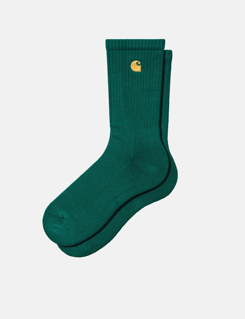 Carhartt-WIP Chase Socks - Chervil Green/Gold