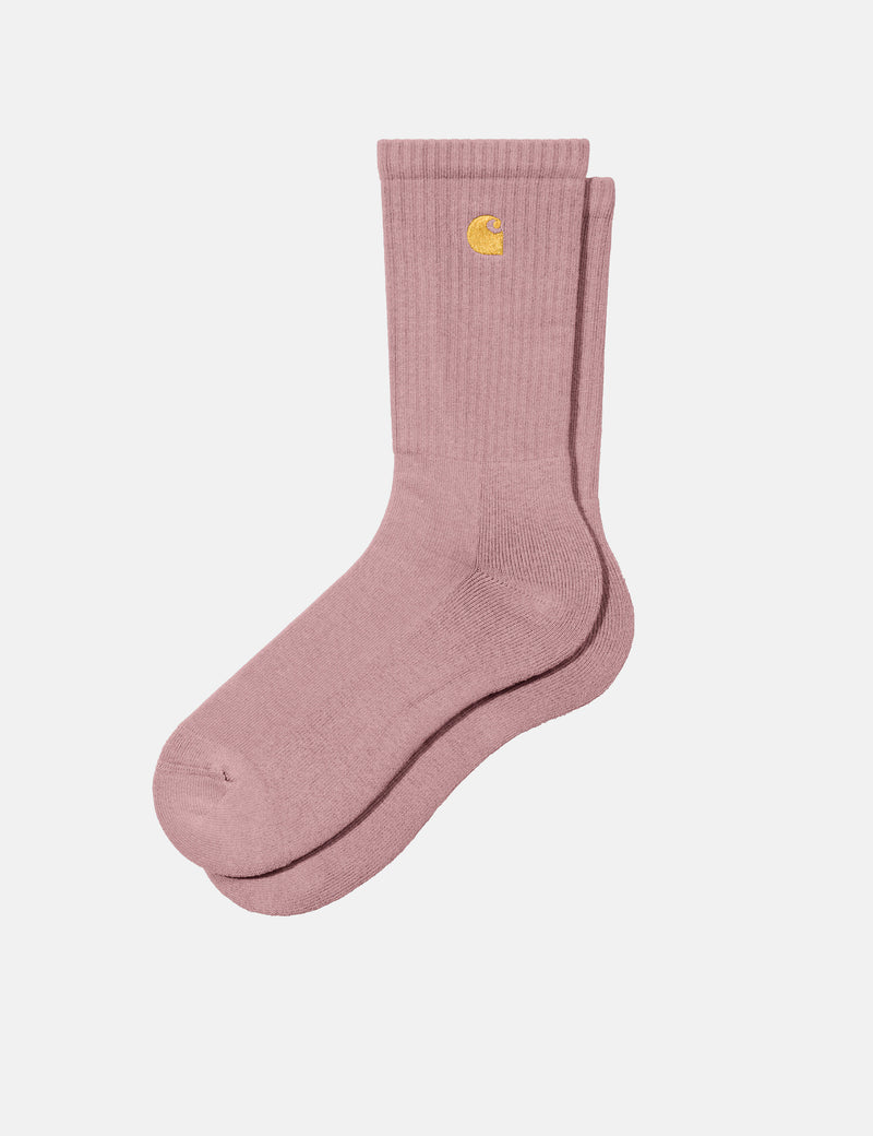 Carhartt-WIP Chase Socks - Glassy Pink/Gold