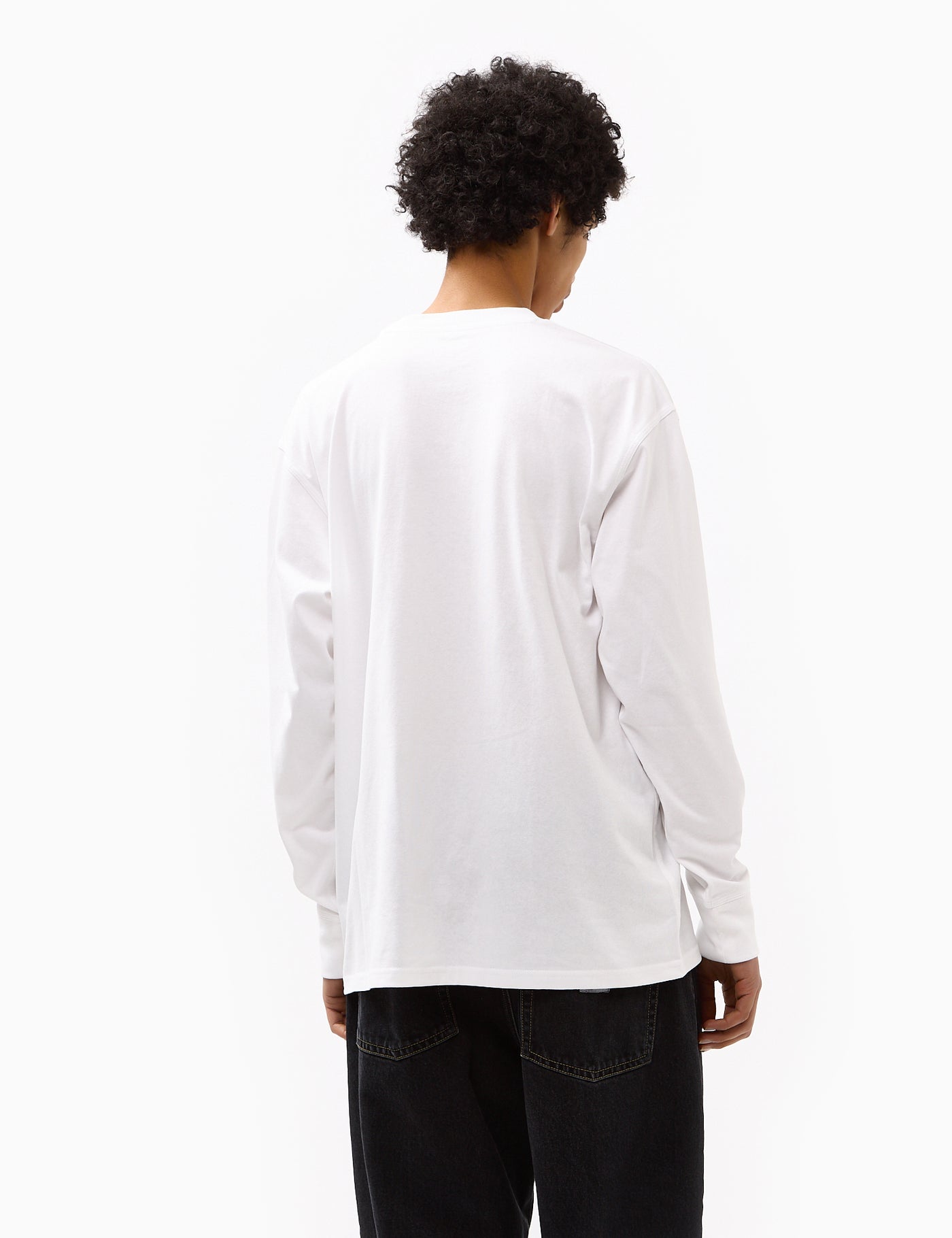 Carhartt-WIP American Script LS T-Shirt - White | Urban Excess