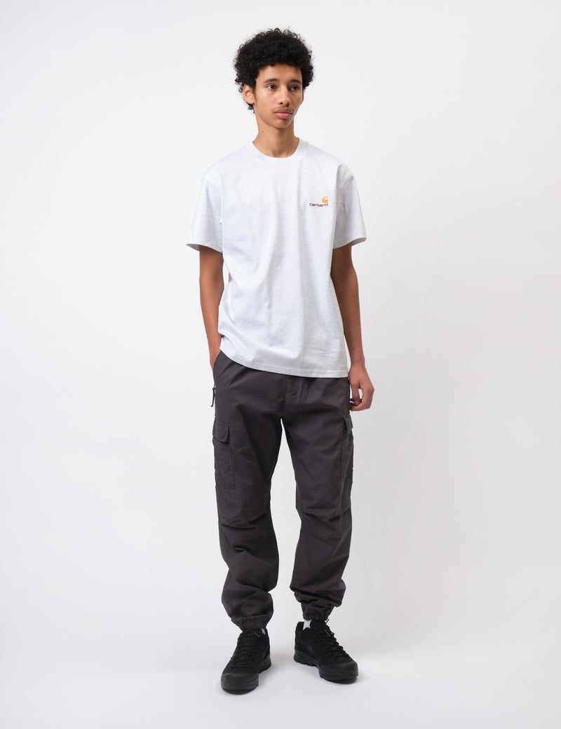 T-Shirt Carhartt-WIP American Script - Ash Heather Grey