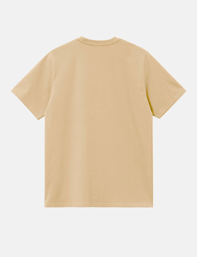 Carhartt-WIP American Script T-Shirt (Loose) - Rattan Beige