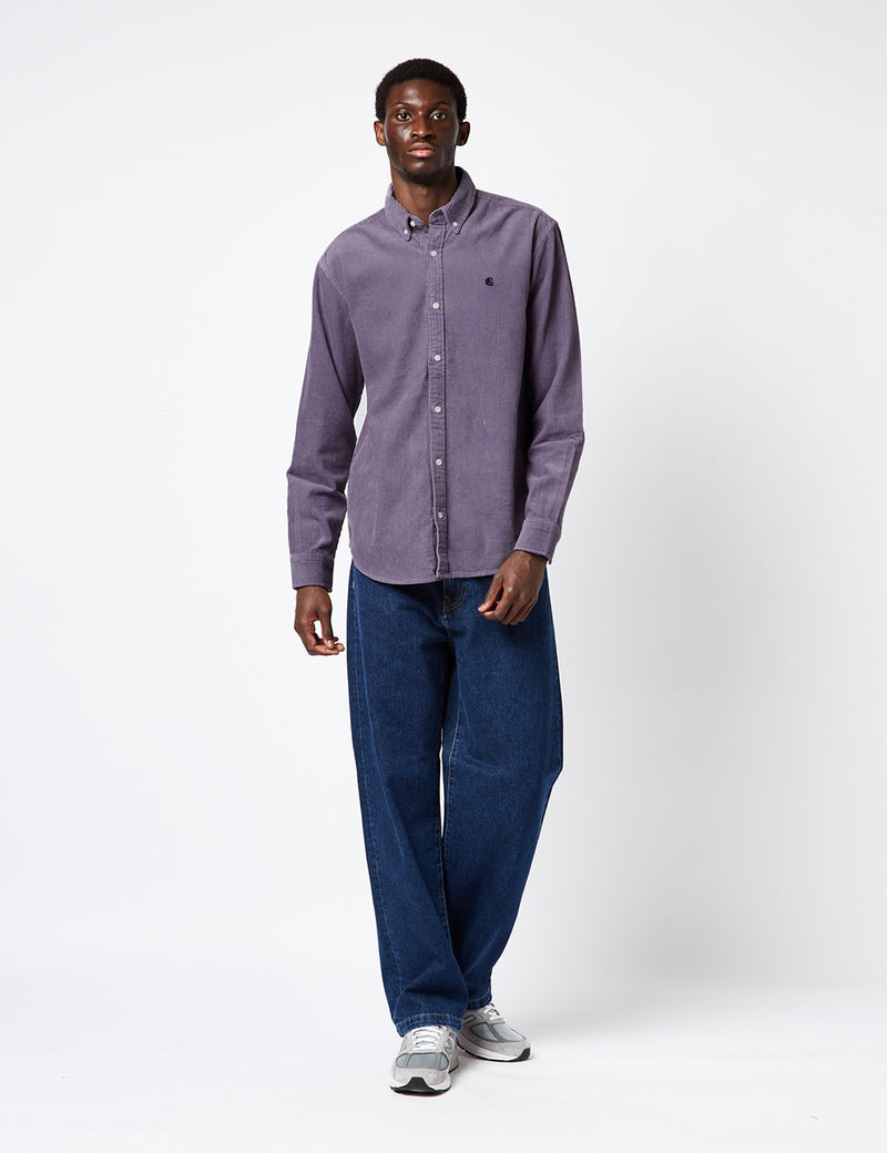 Carhartt-WIP Madison Shirt (Fine Cord) - Glassy Purple
