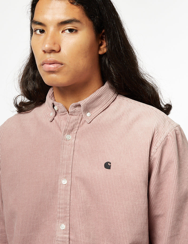 Carhartt-WIP Madison Shirt (Fine Cord) - Glassy Pink