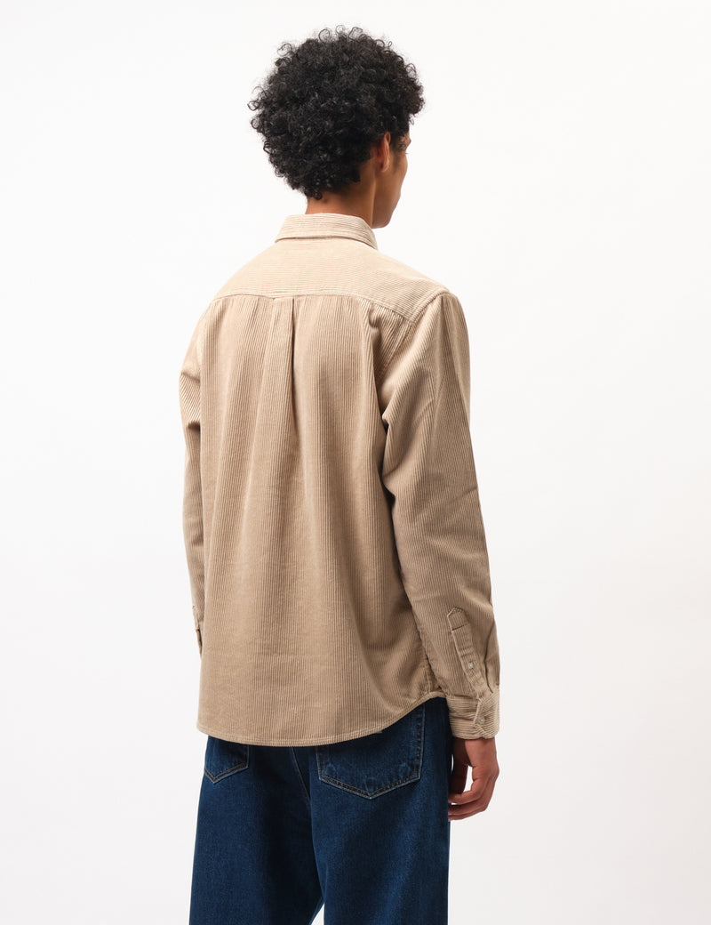 Chemise Carhartt-WIP Madison Cord - Mur/Noir
