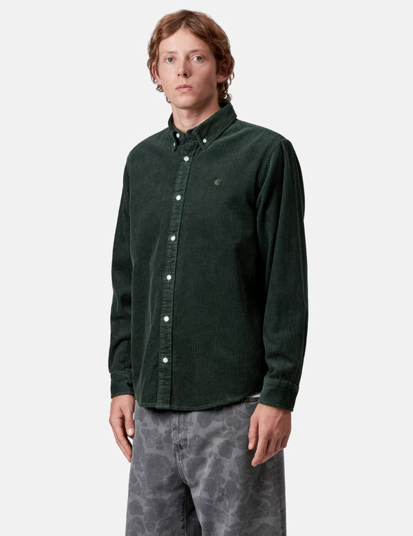Carhartt WIP Madison Cord Shirt - Sycamore Tree Green
