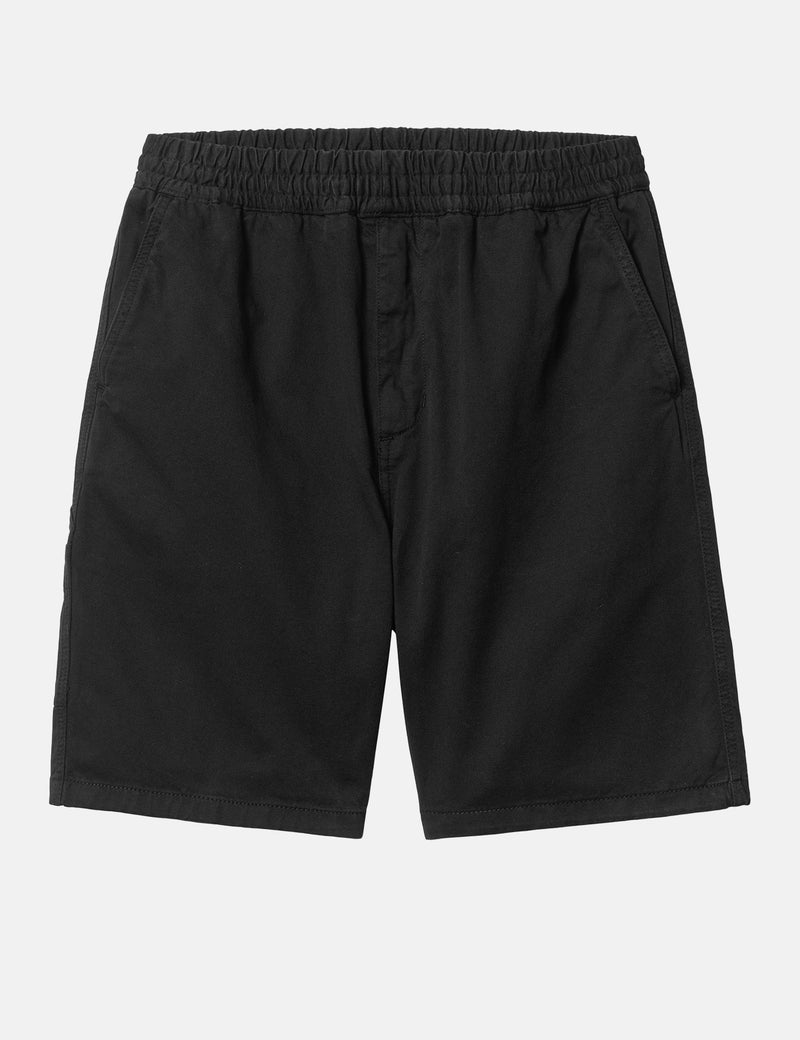 Carhartt-WIP Flint Short - Black Garment Dyed