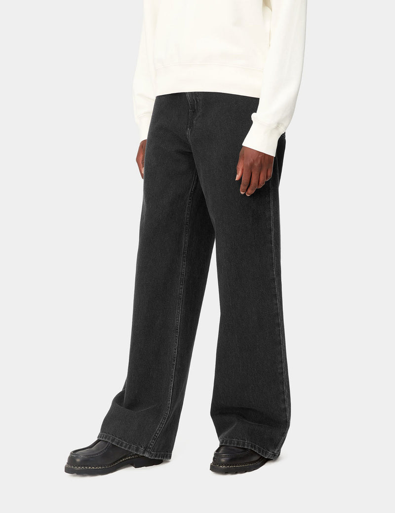 Carhartt-WIP Womens Jane Pant (Loose) - Stone Wash Black